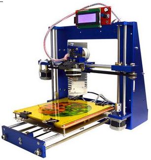 3D printer อลูมิเนียมฟ้า สวยงาม หัวฉีดสีฟ้า 